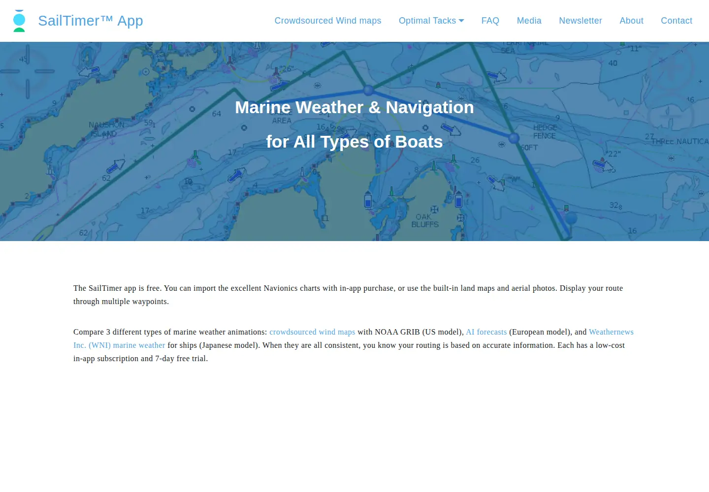 Screenshot of sailtimerapp.com