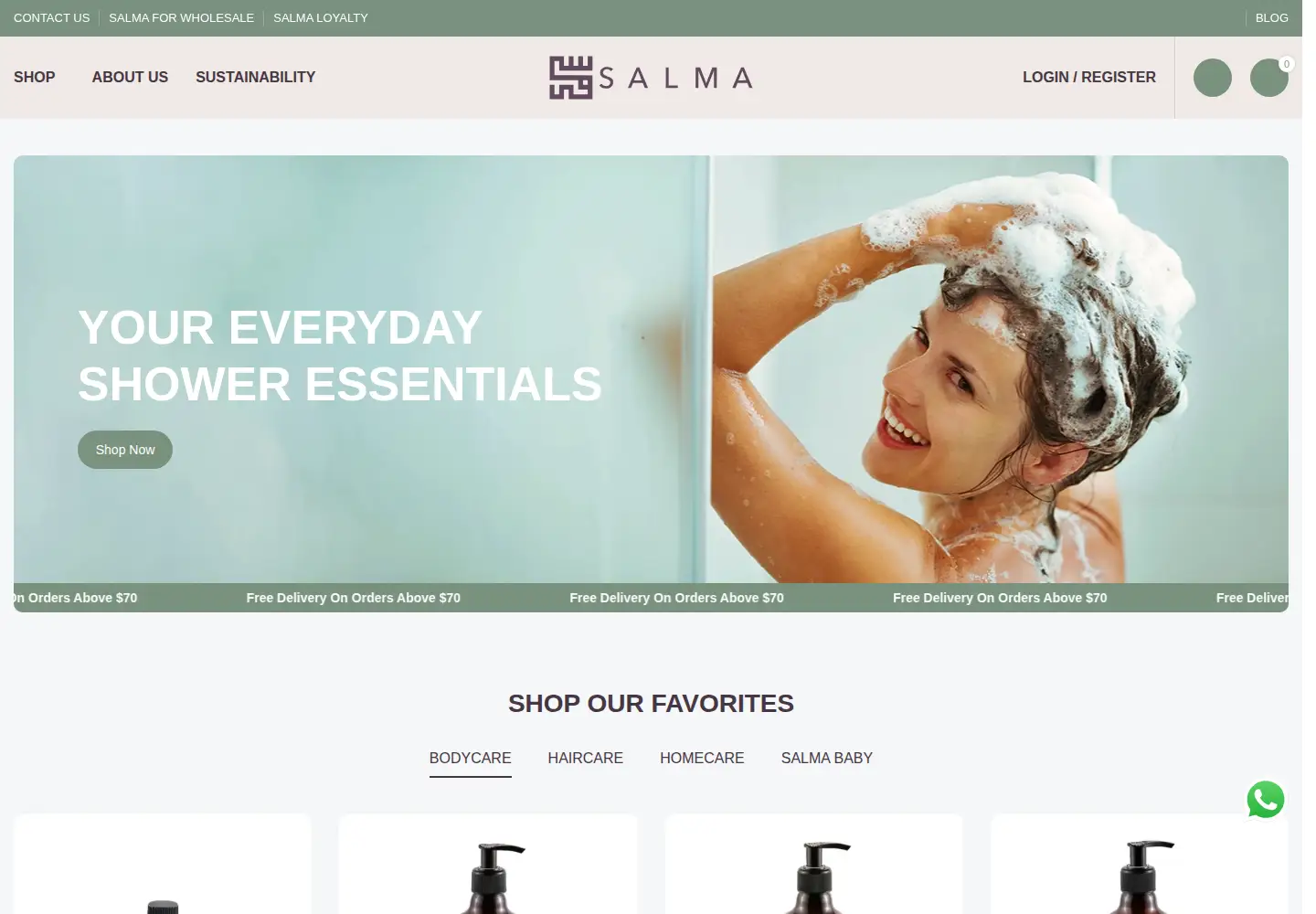 Screenshot of salmalovesbeauty.com
