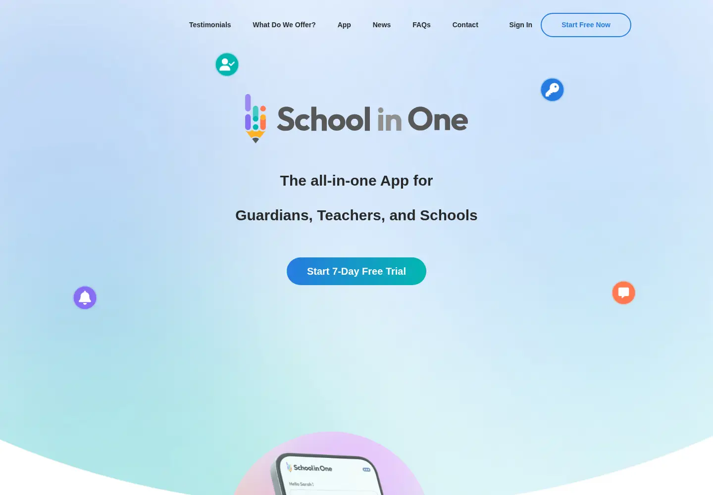 Screenshot of schoolin1.com