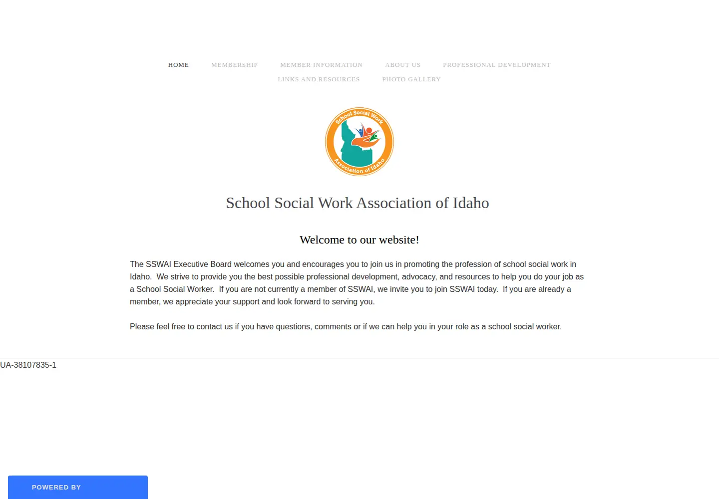 Screenshot of schoolsocialworkersofidaho.com