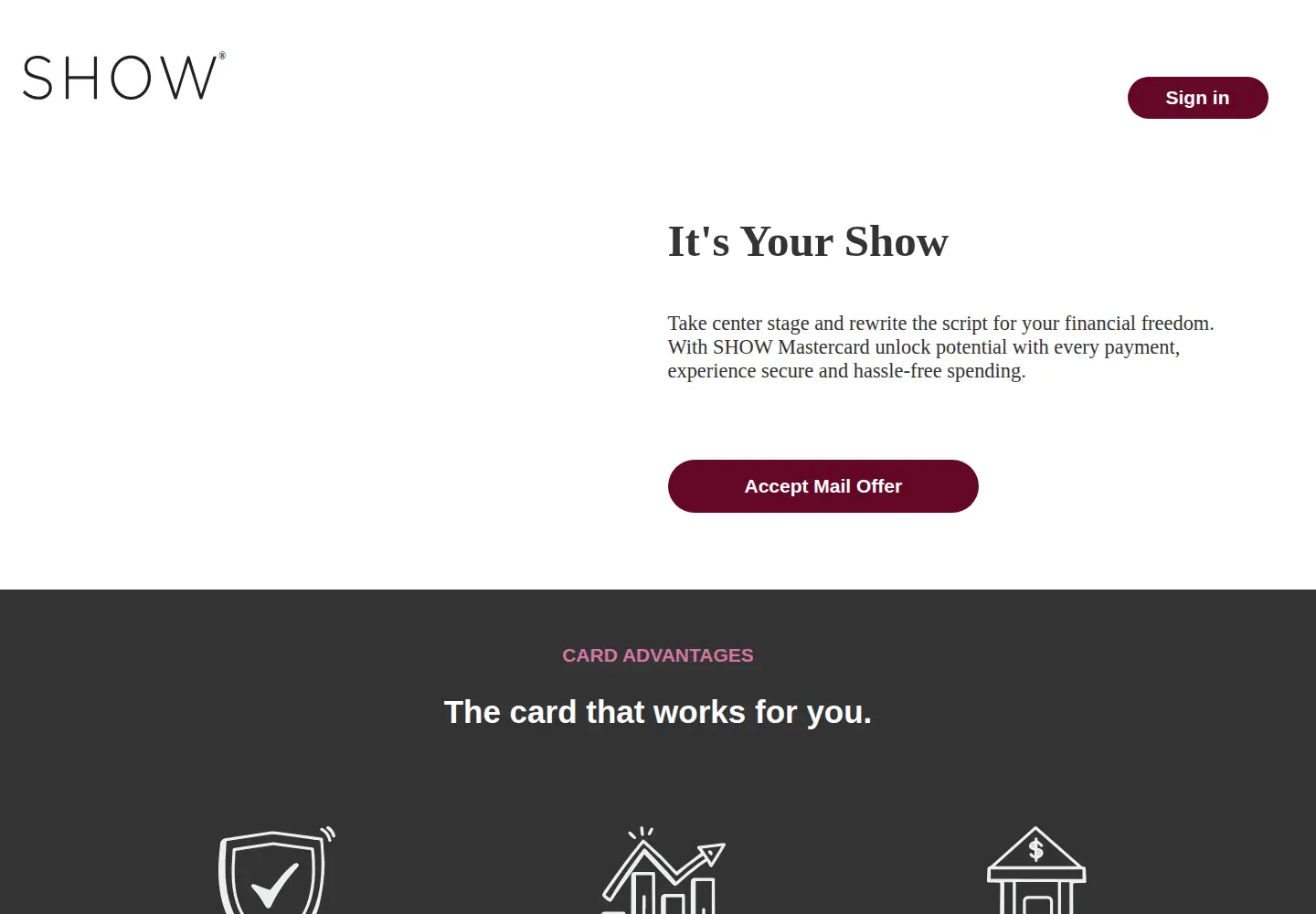 Screenshot of showcardcc.com
