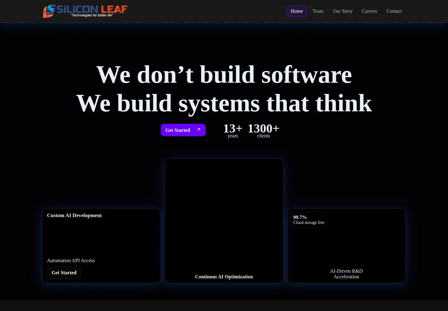 Captured homepage of siliconleaf.com in the current scan