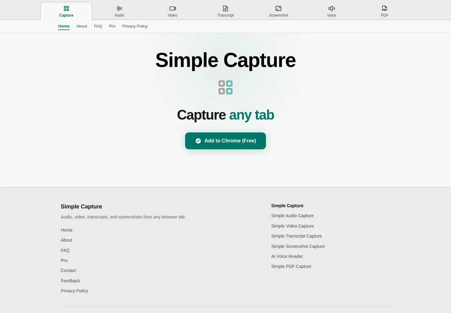 Screenshot of simple-capture.com