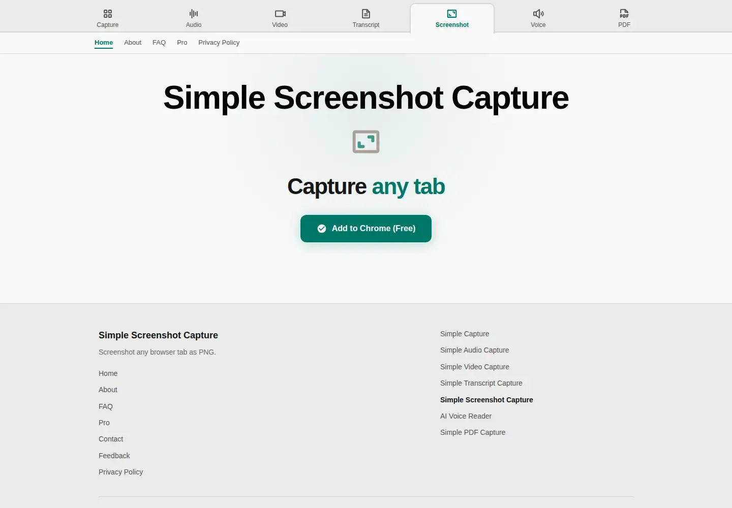 Screenshot of simple-screenshot-capture.com