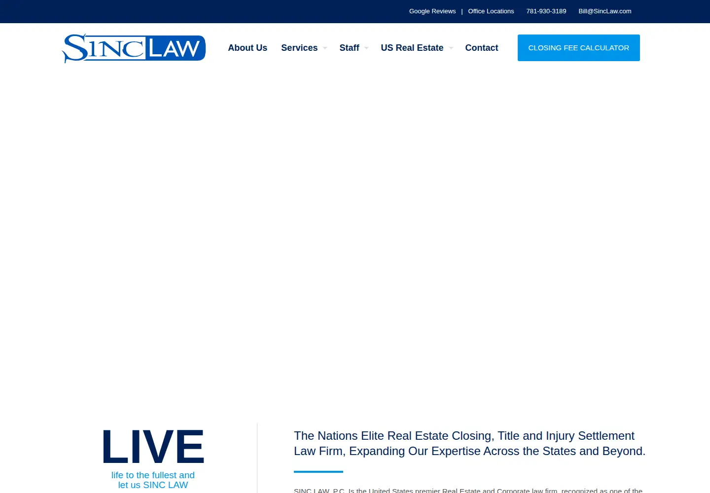Screenshot of sinclaw.com