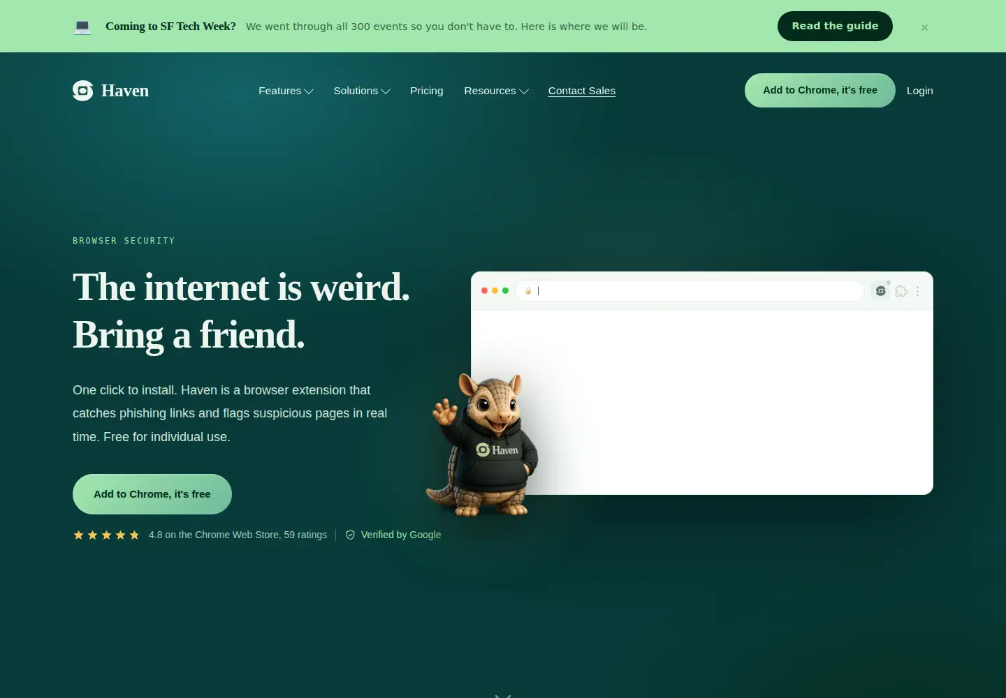 Captured homepage of starthaven.com in the current scan