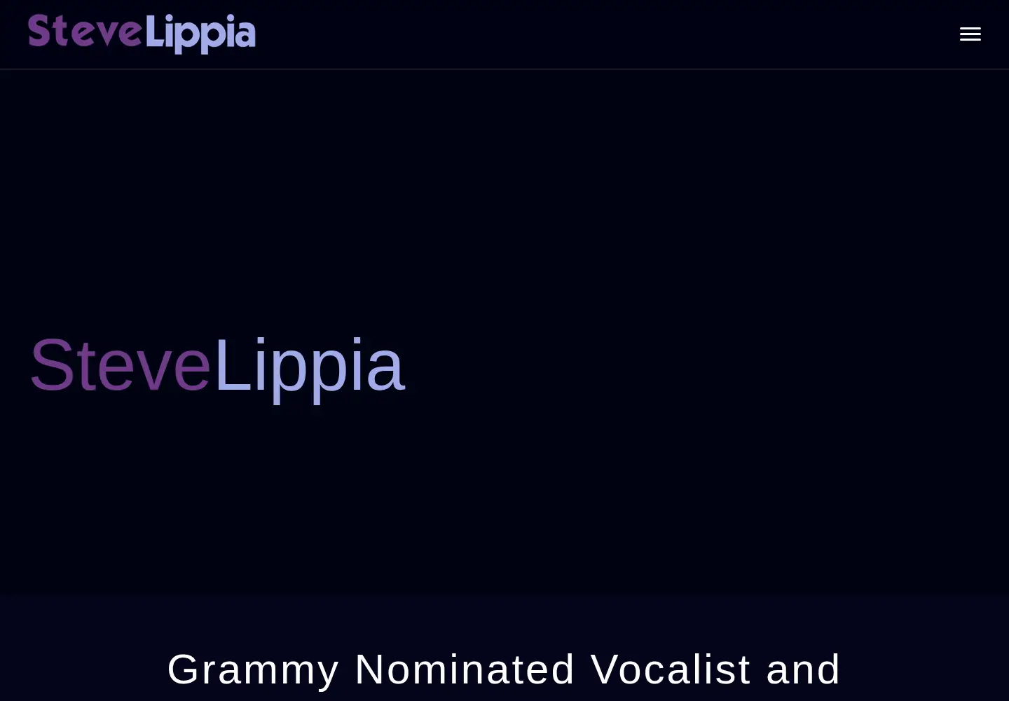 Captured homepage of stevelippia.com in the current scan