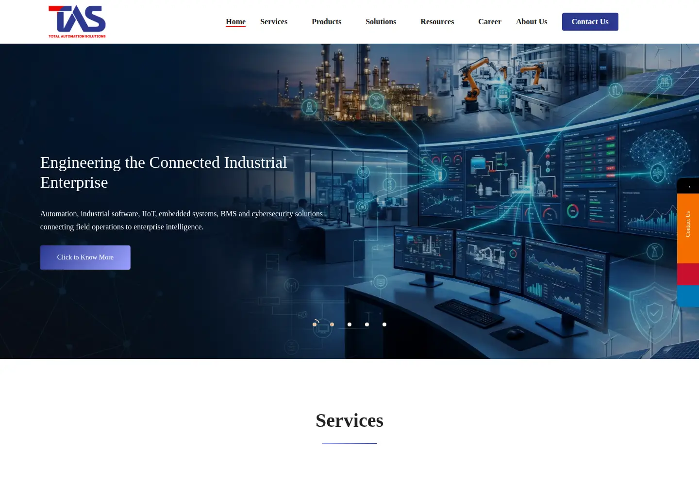 Screenshot of tasind.com