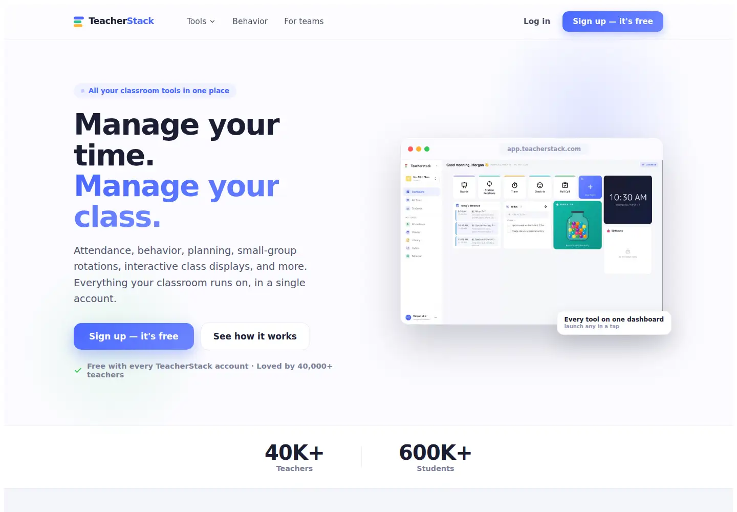 Screenshot of teacherstack.com