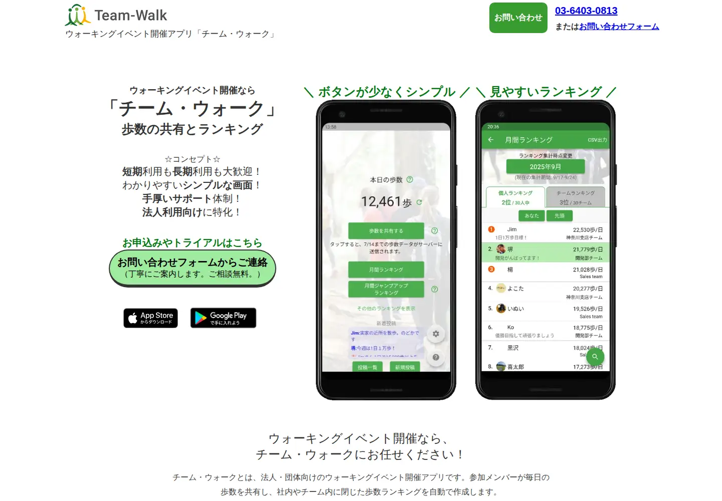 Captured homepage of team-walk.com in the current scan