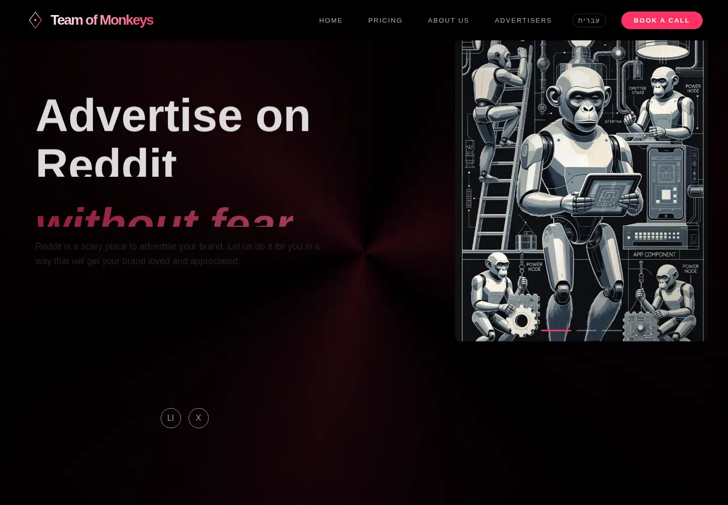 Screenshot of teamofmonkeys.com