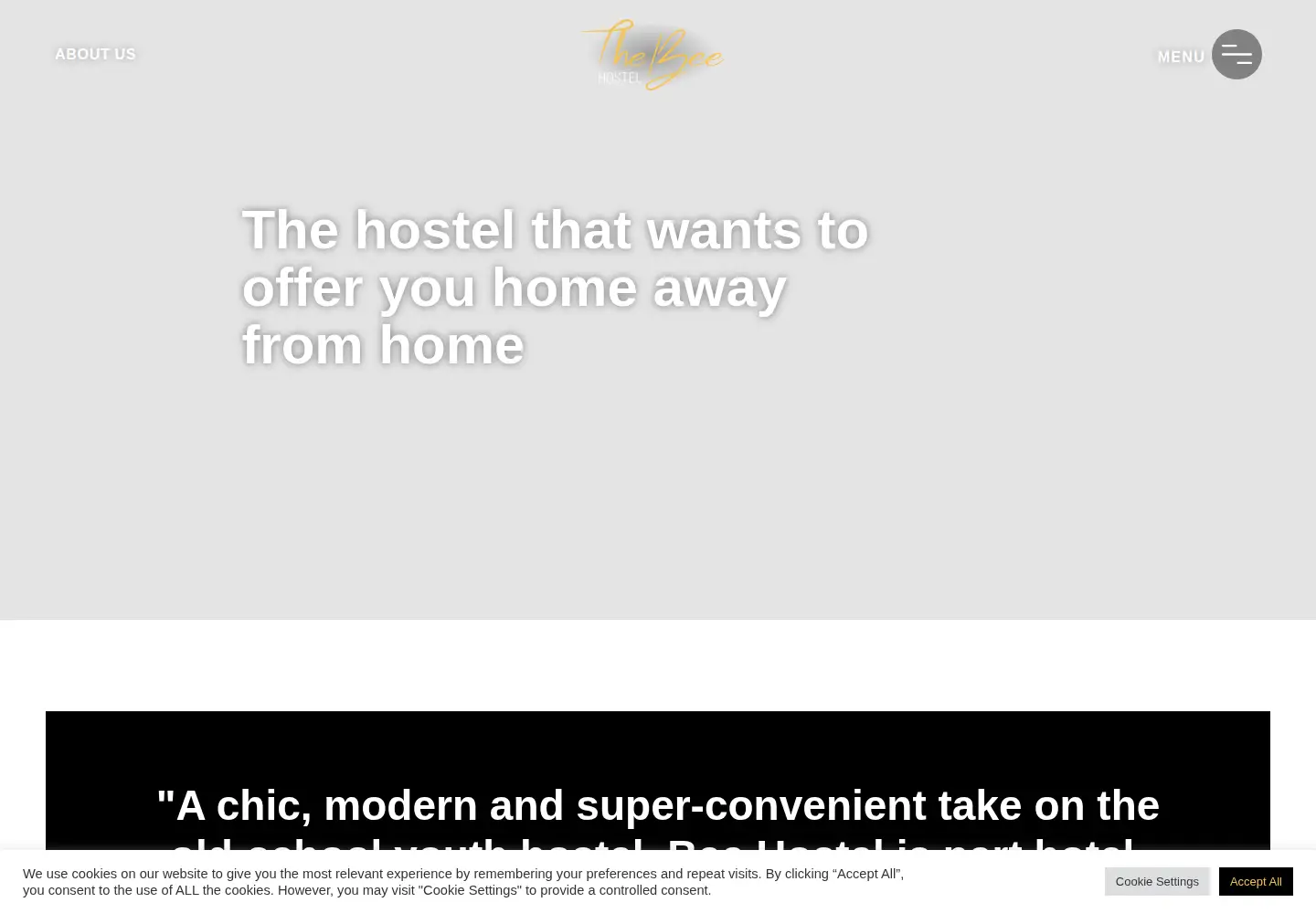 Screenshot of thebeehostel.com