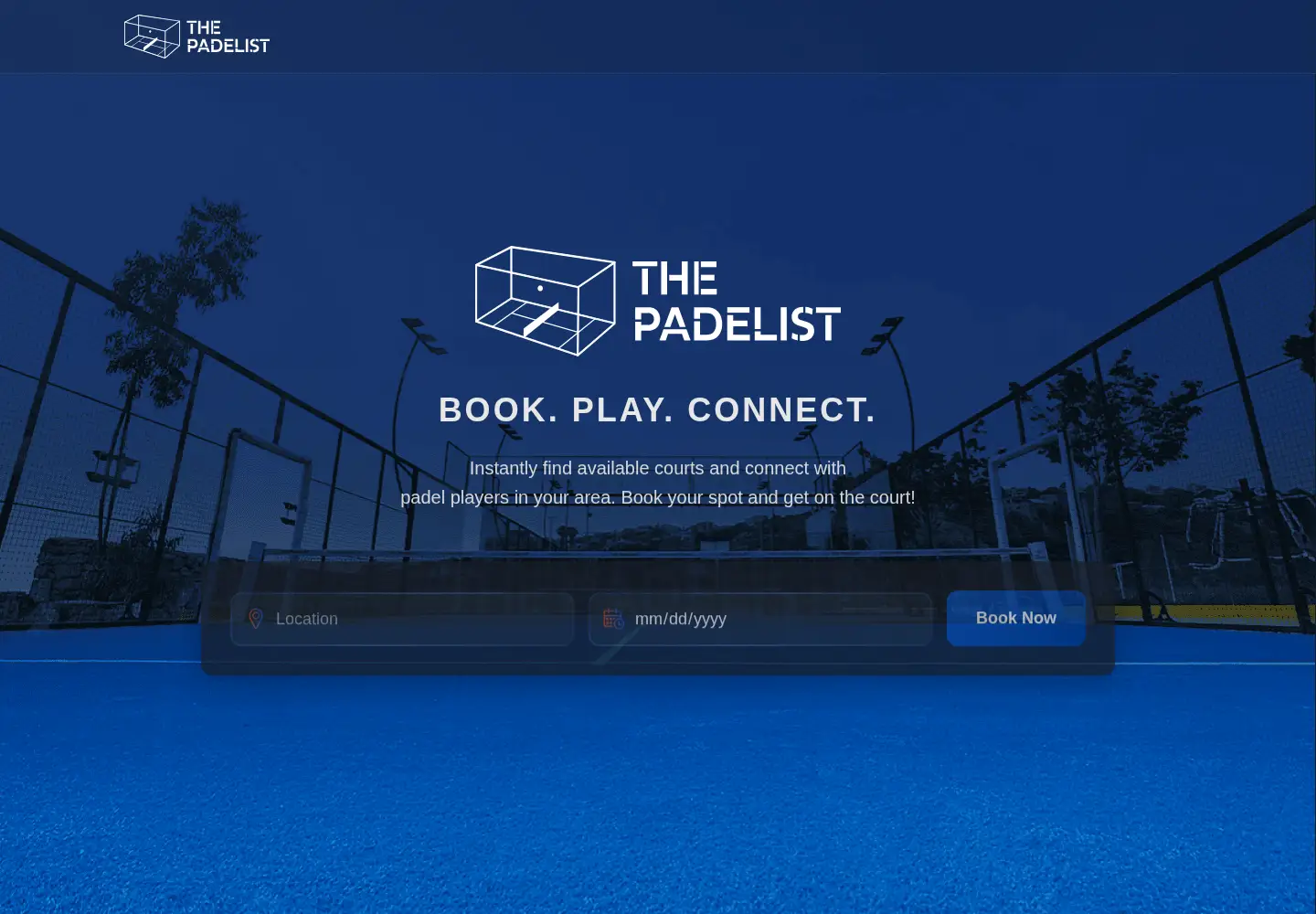 Screenshot of thepadelist.com