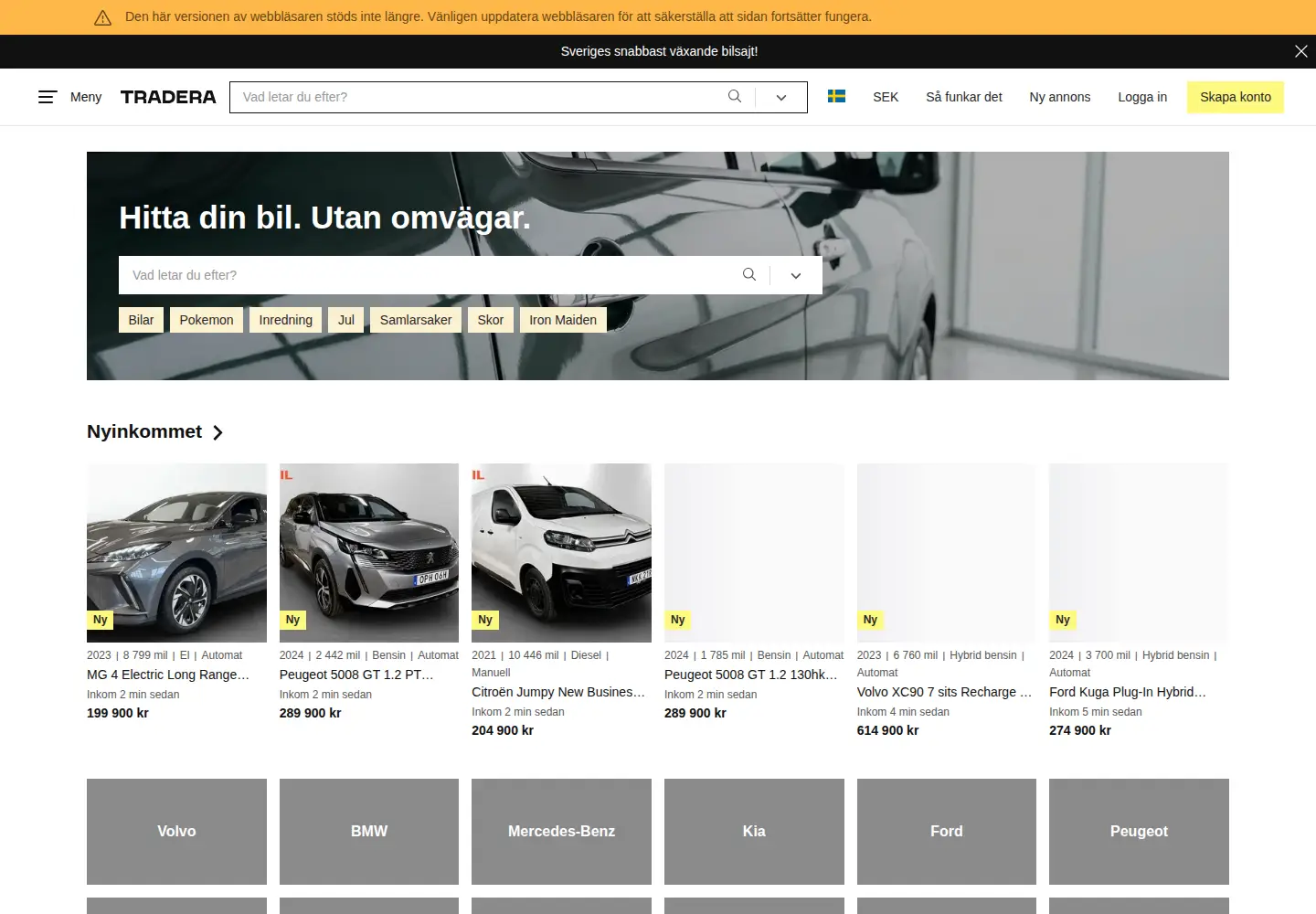 Screenshot of traderamotor.com