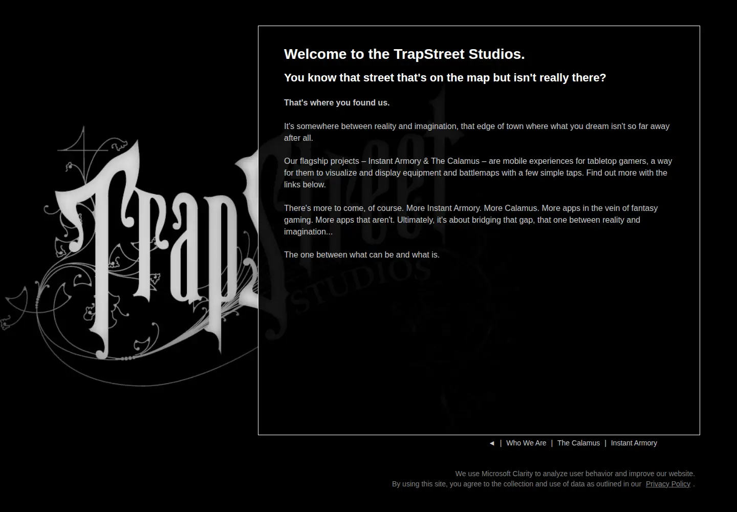 Screenshot of trapstreetstudios.com