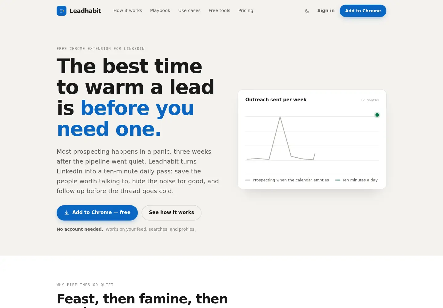Screenshot of tryleadhabit.com