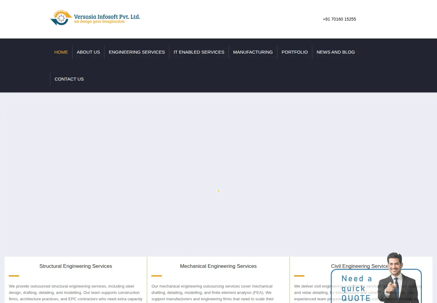Screenshot of versasiainfosoft.com