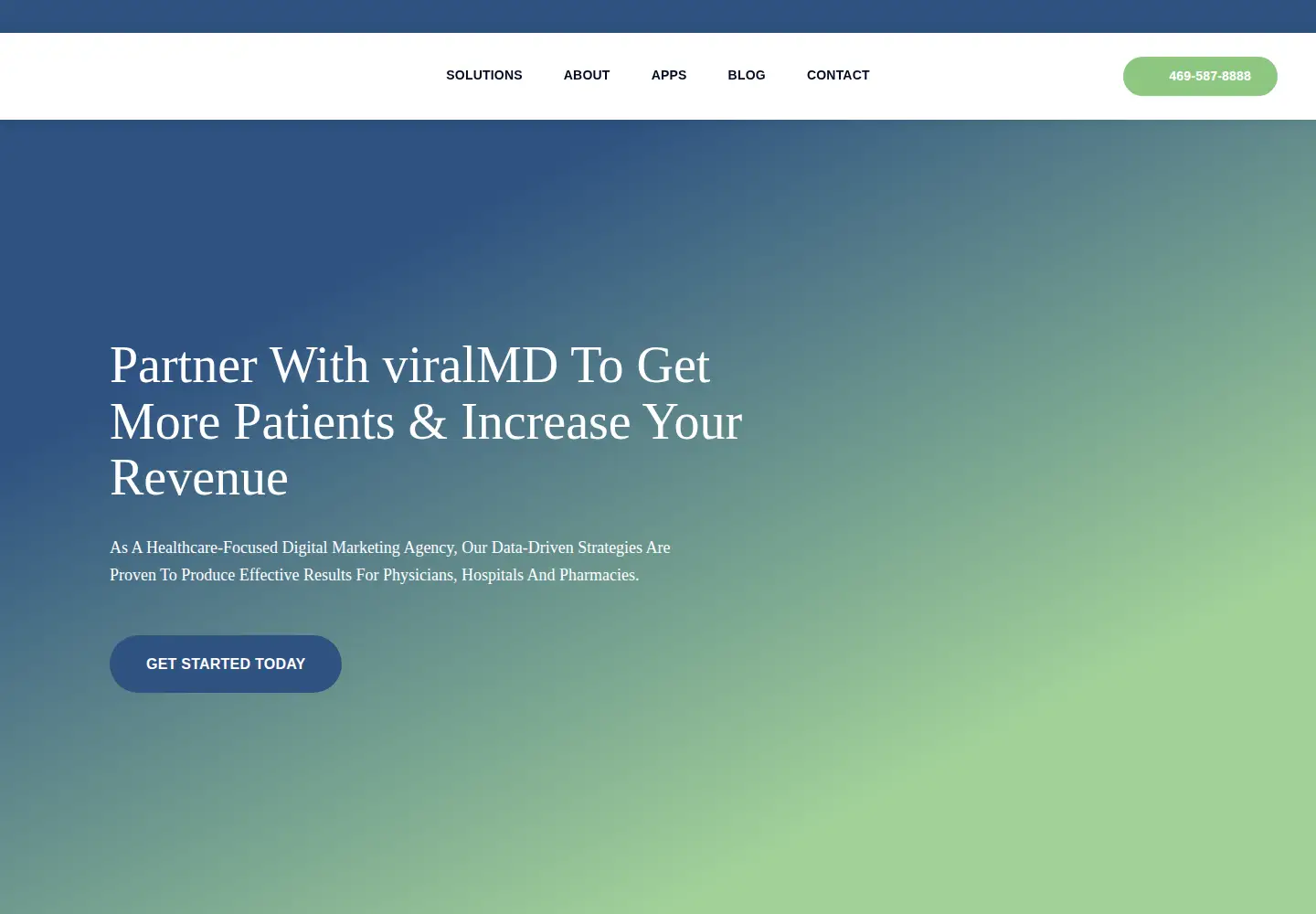 Captured homepage of viralmd.com in the current scan