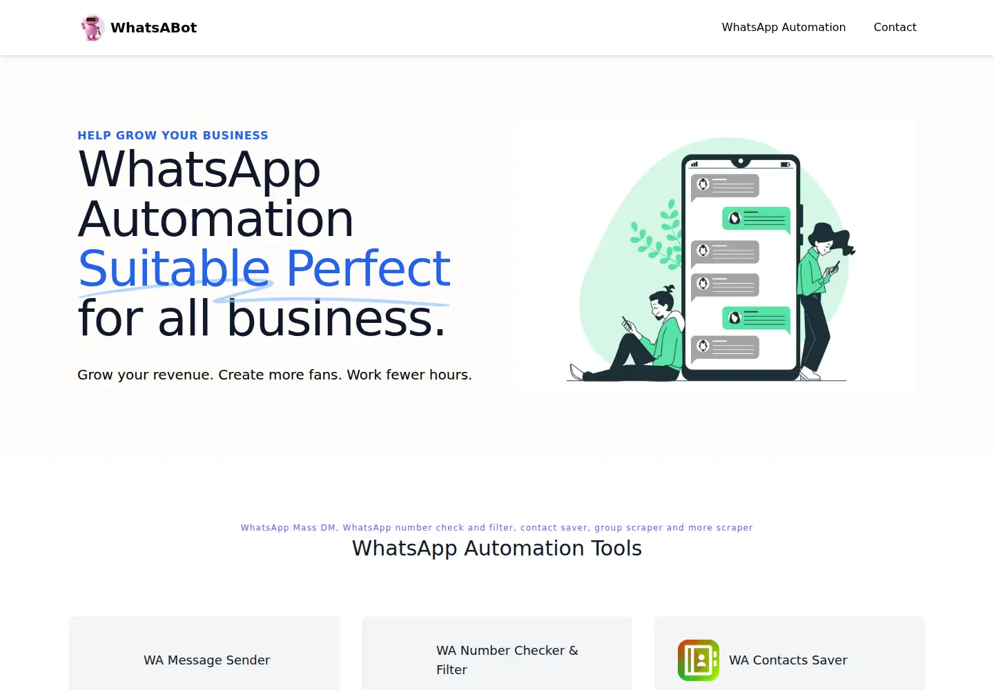 Screenshot of whatsabot.com