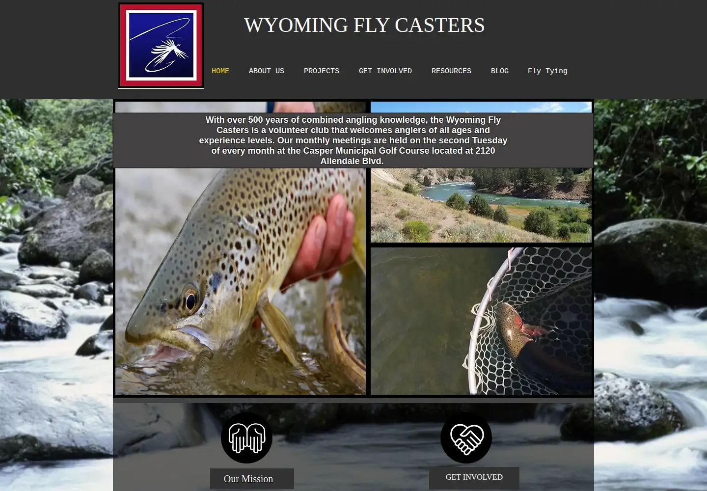 Screenshot of wyomingflycasters.com