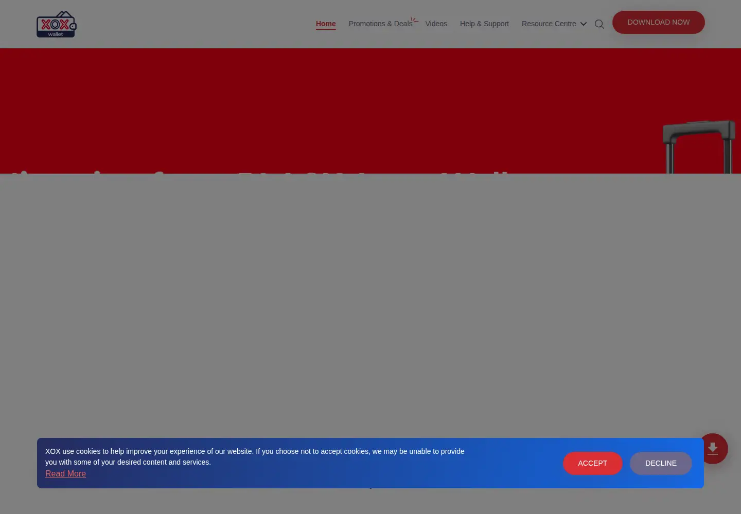 Screenshot of xoxwallet.com