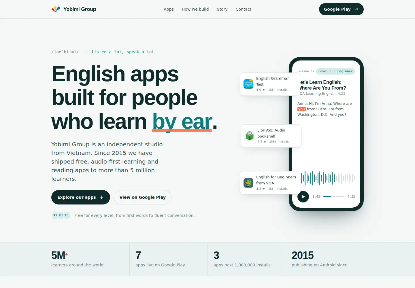 Screenshot of yobimi.com