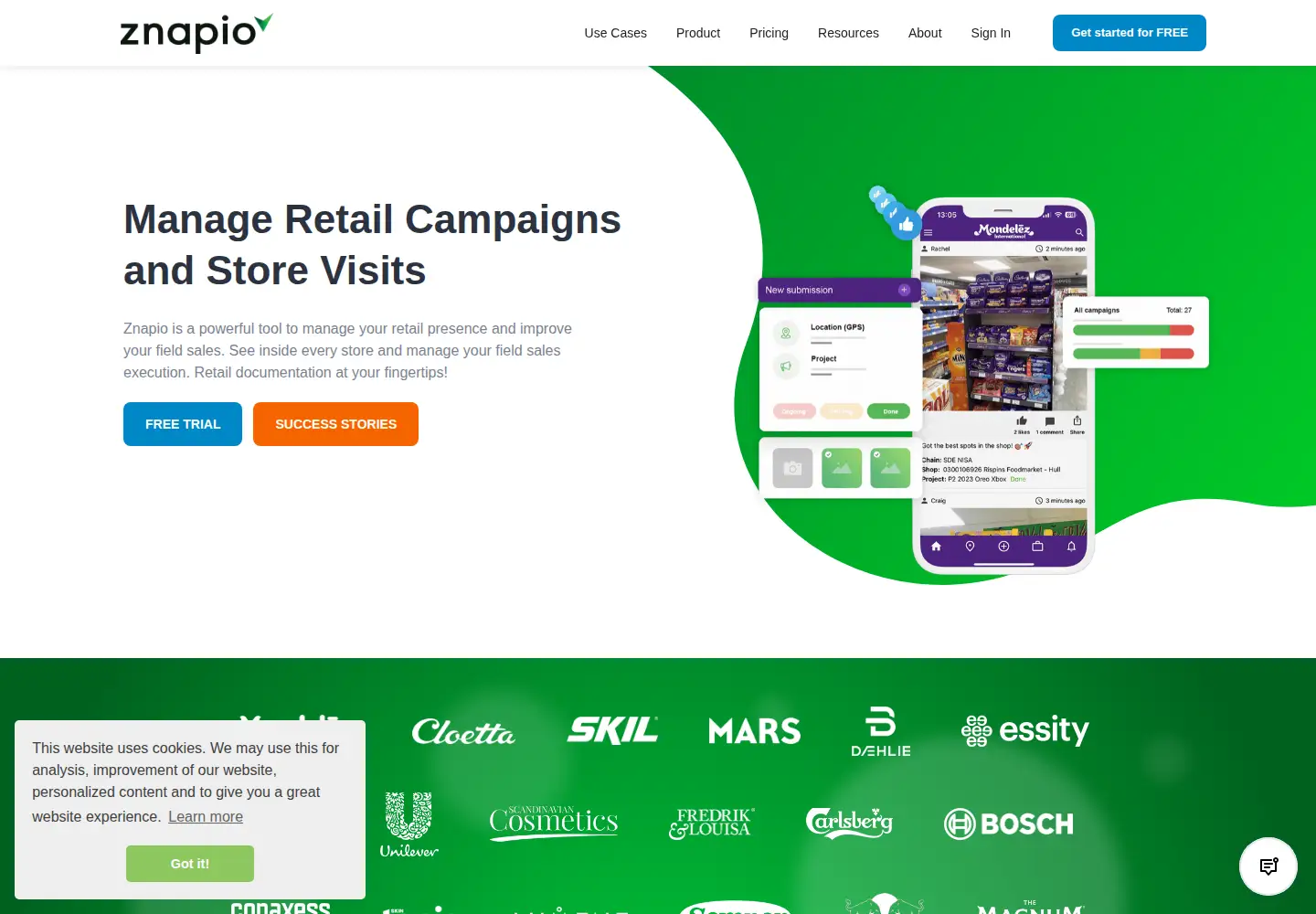 Screenshot of znapio.com
