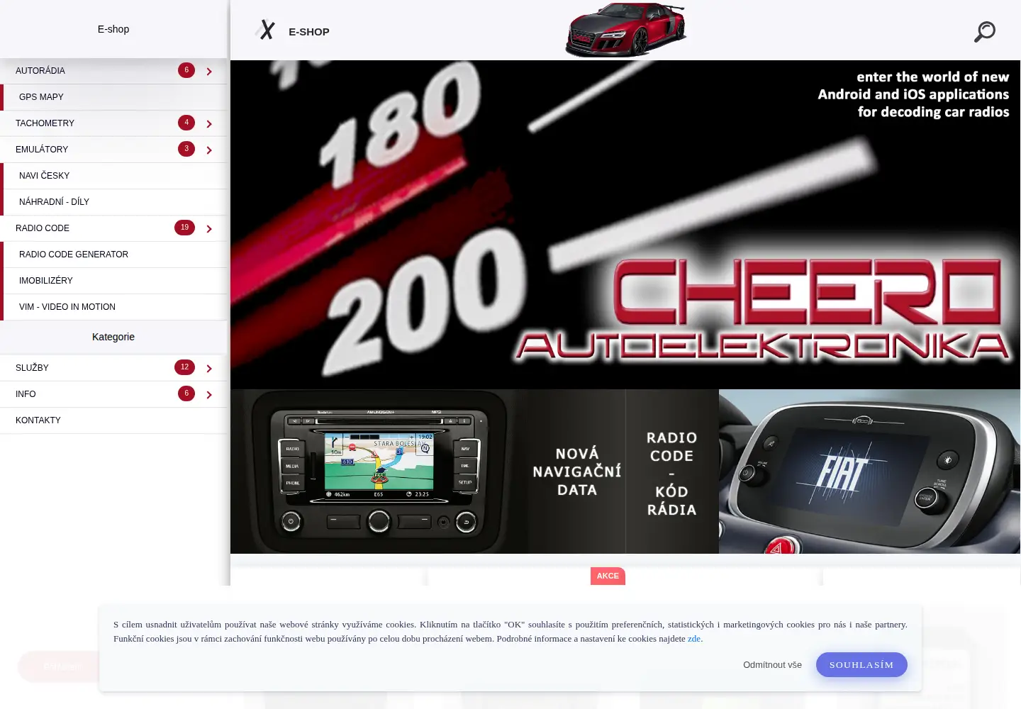Screenshot of cheero.cz