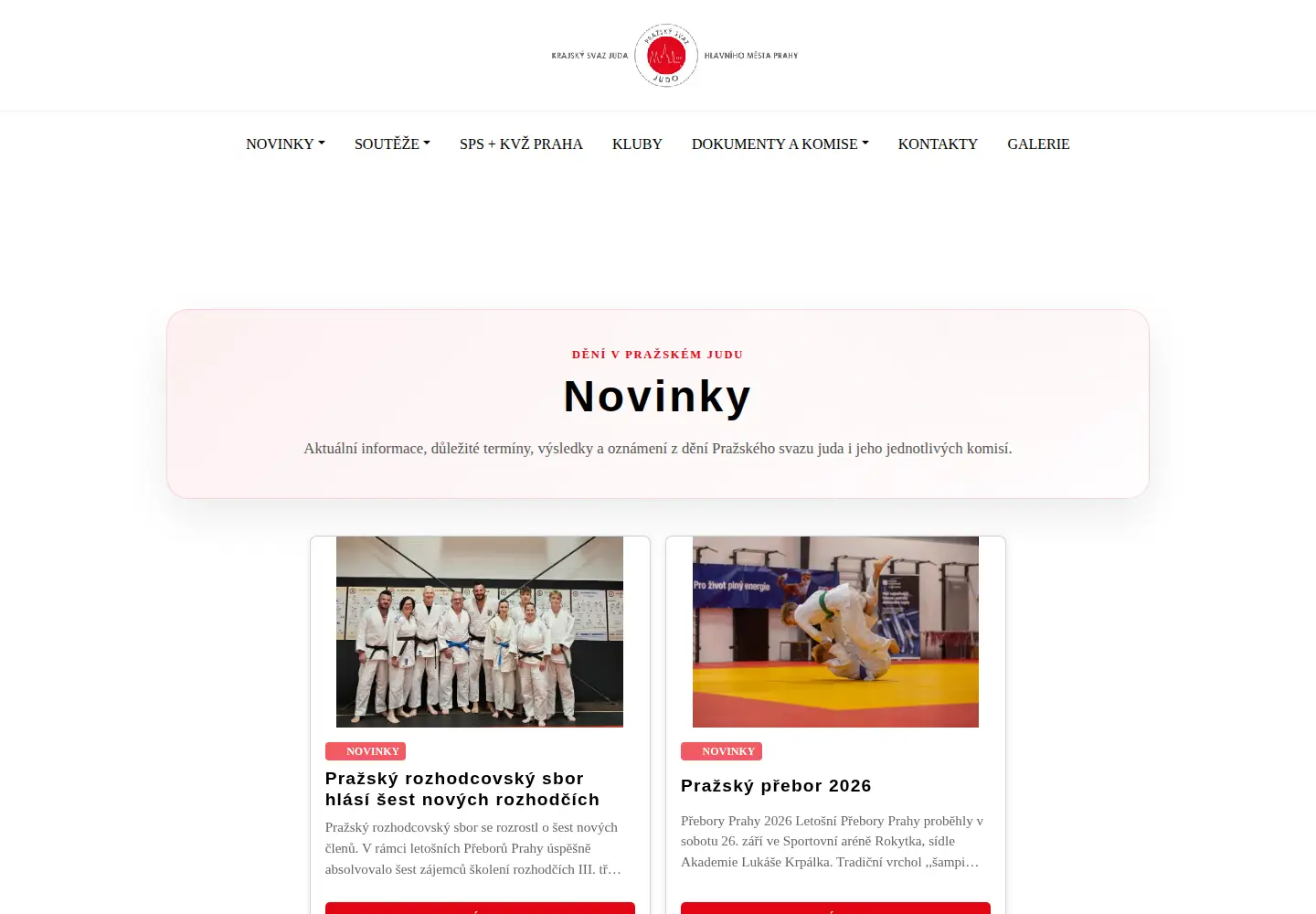 Screenshot of prazskysvazjudo.cz