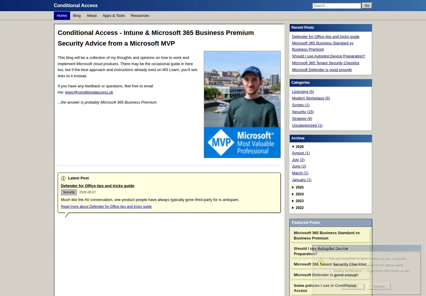 Screenshot of conditionalaccess.uk