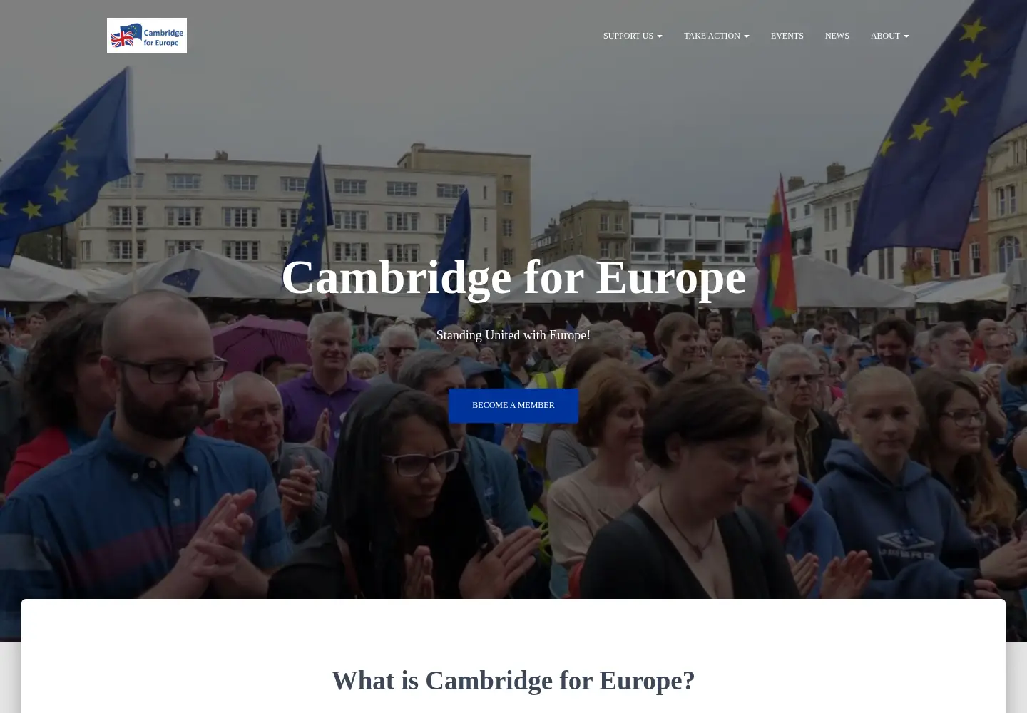 Screenshot of cambridgeforeurope.org.uk