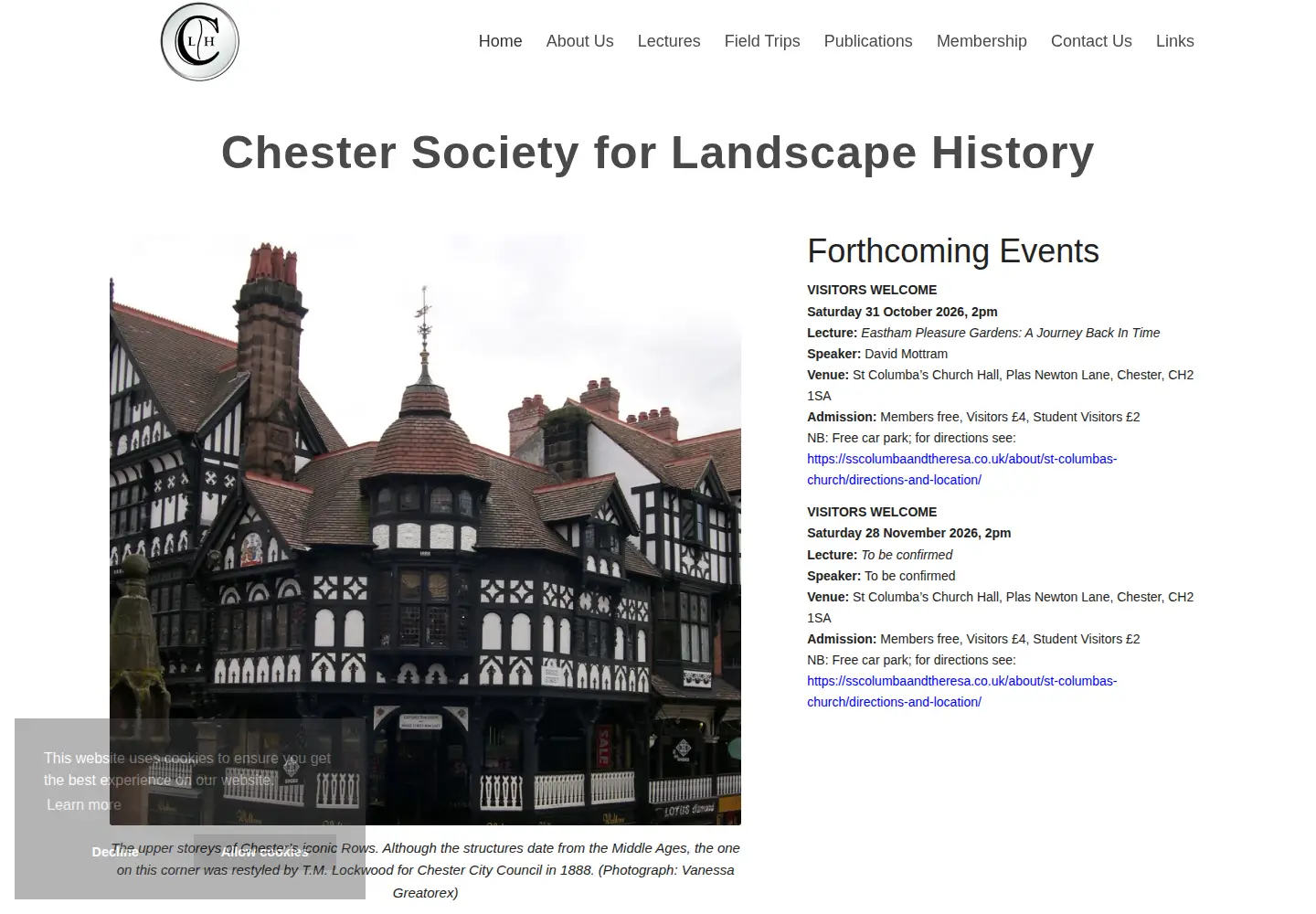 Screenshot of chesterlandscapehistory.org.uk