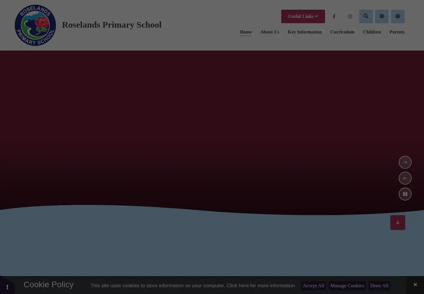Screenshot of roselandsprimary.org.uk