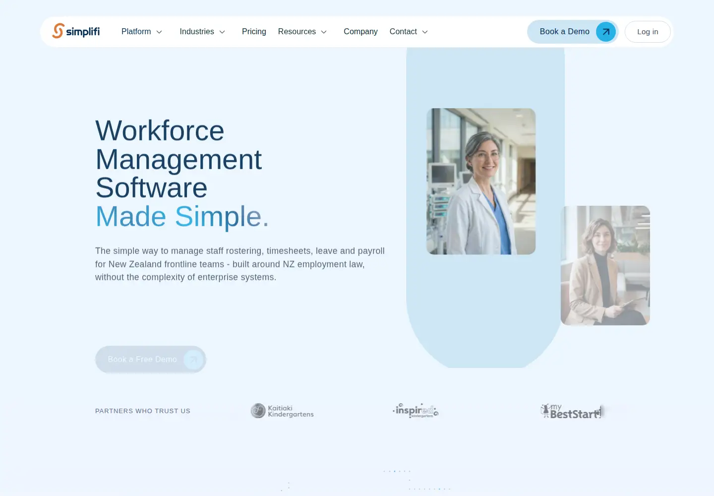 Captured homepage of simplifi.work in the current scan