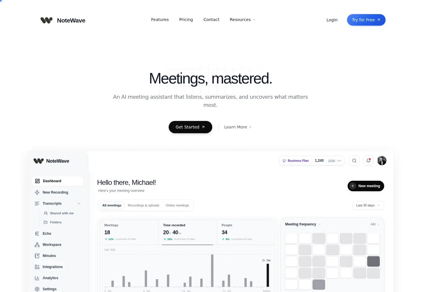 Screenshot of notewave.co.za