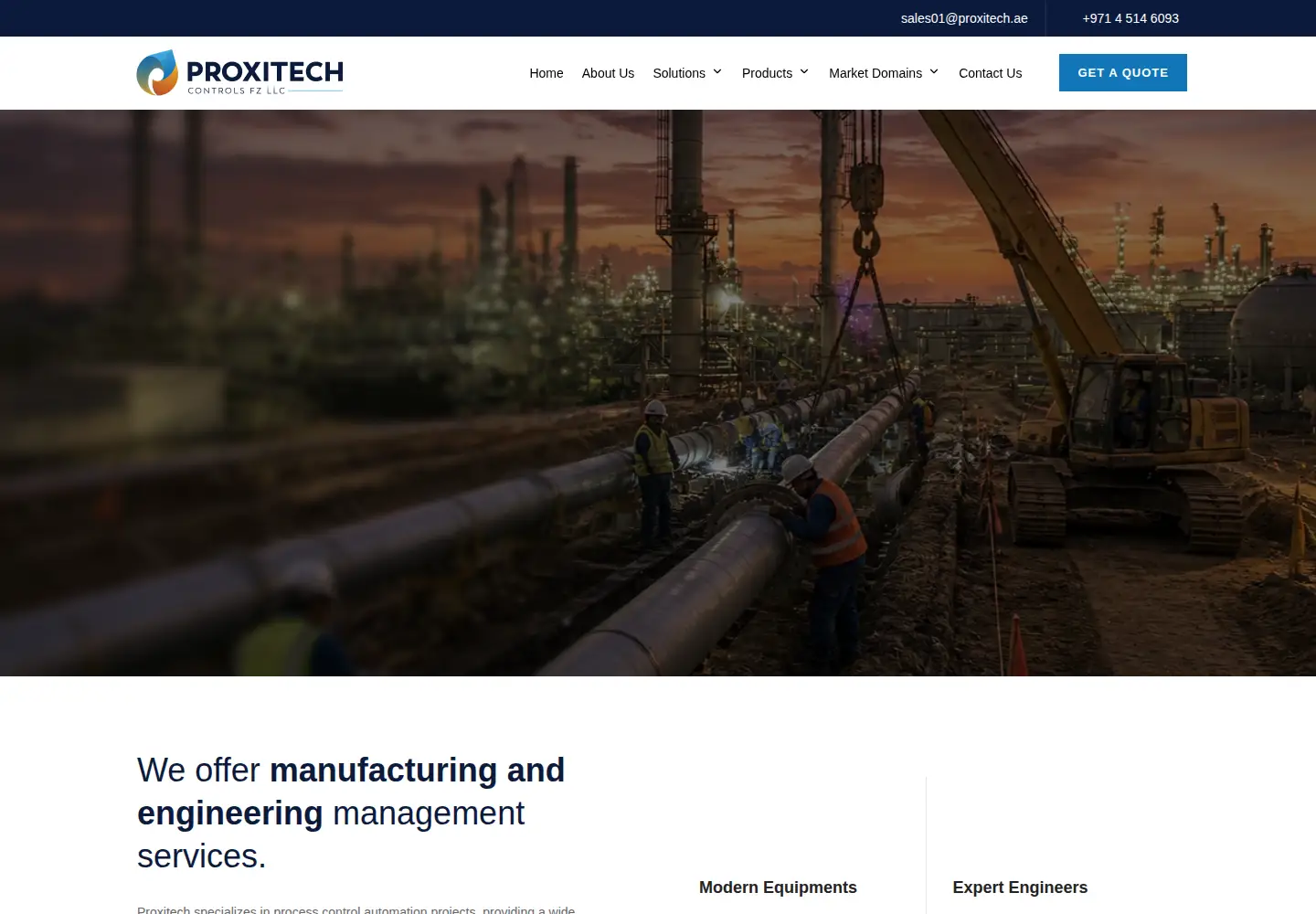 Screenshot of proxitech.ae
