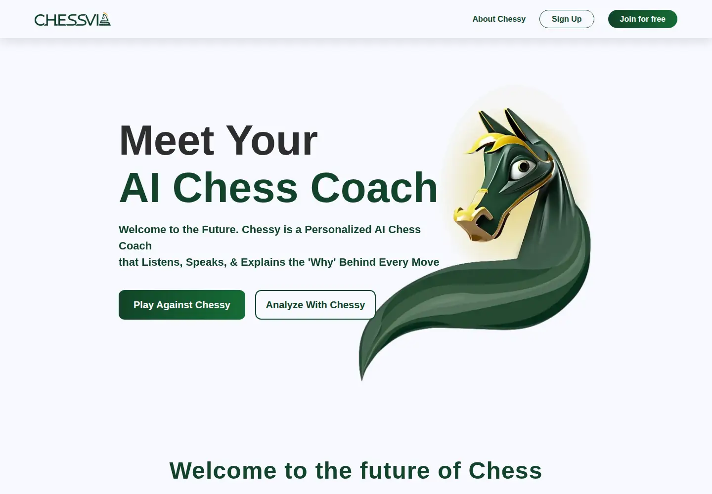 Captured homepage of chessvia.ai in the current scan