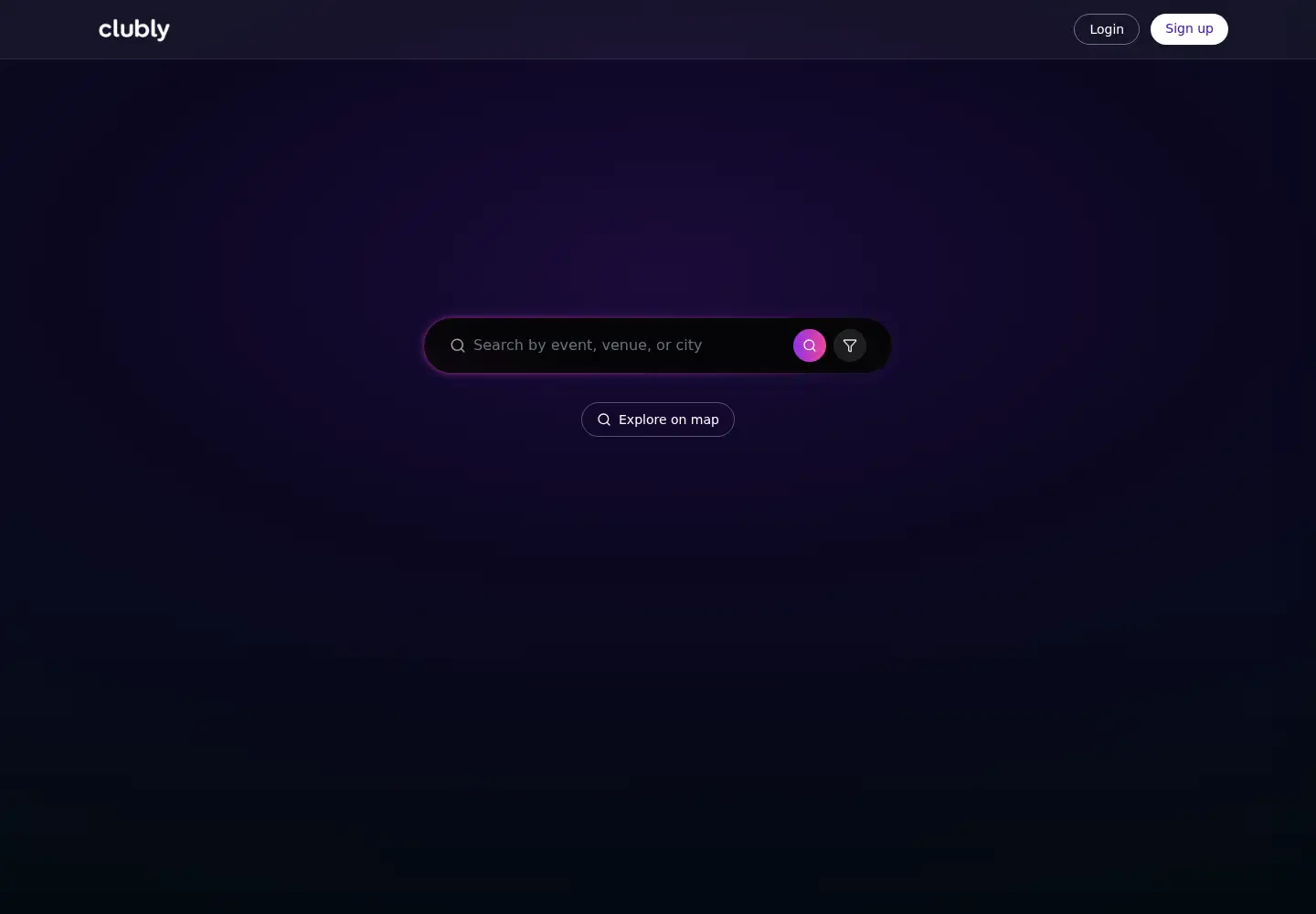 Captured homepage of clubly.ai in the current scan