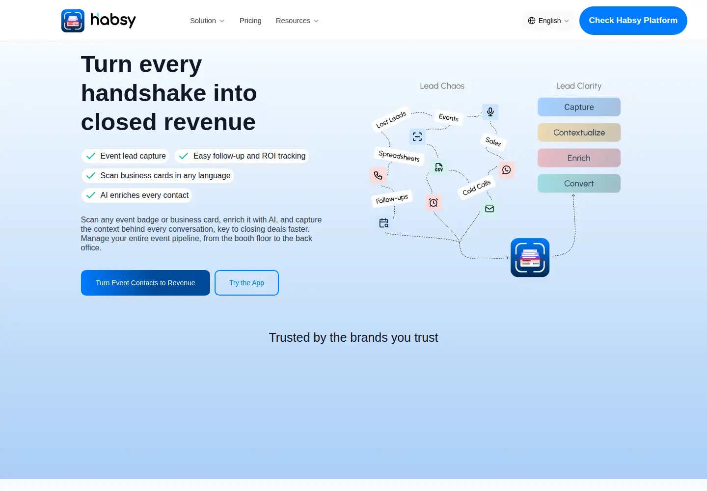 Captured homepage of habsy.ai in the current scan