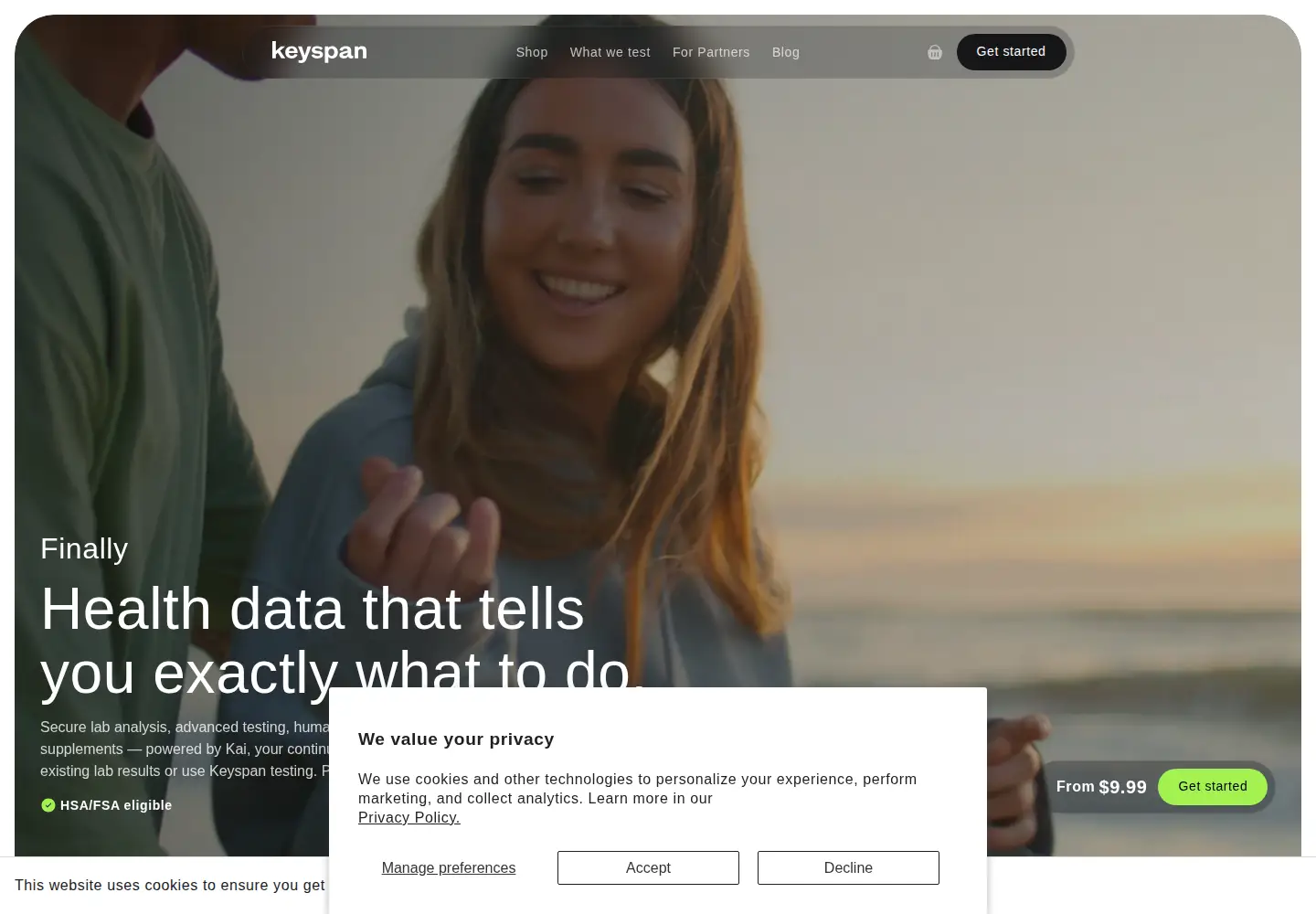 Screenshot of keyspan.ai