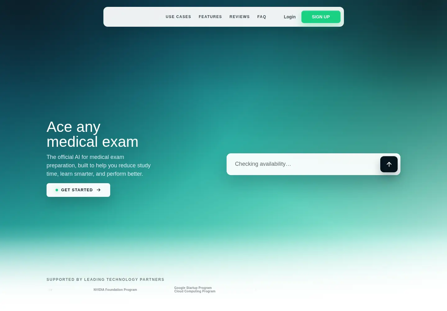 Screenshot of medicalstudent.ai