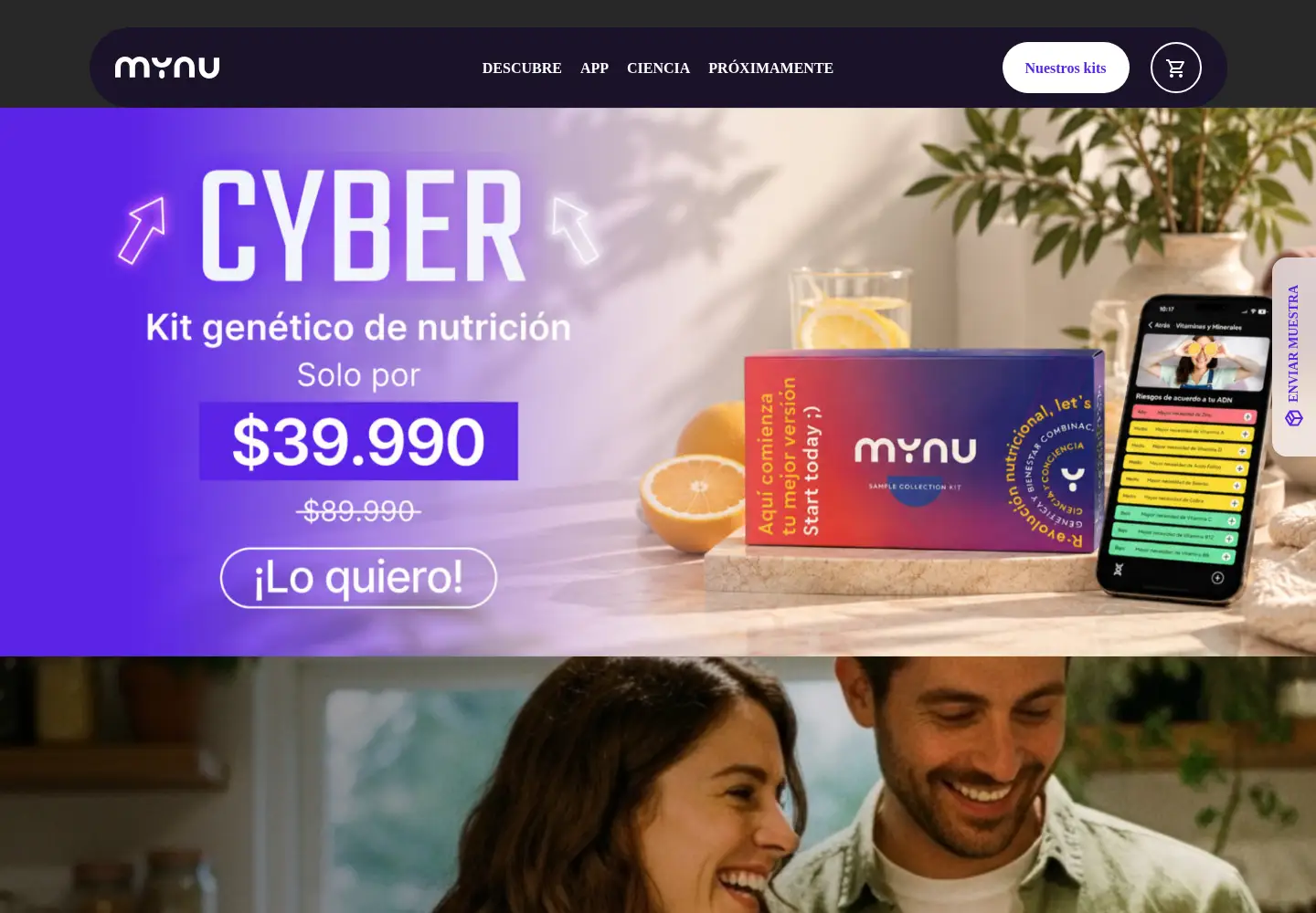 Screenshot of mynu.ai