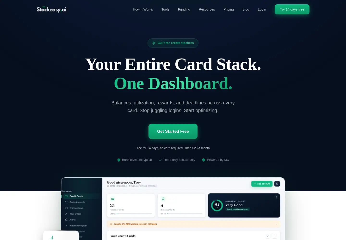 Screenshot of stackeasy.ai