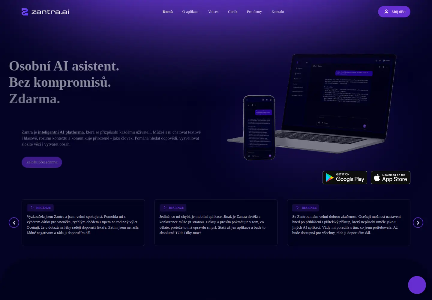Screenshot of zantra.ai