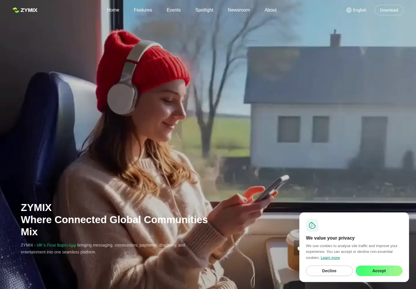 Screenshot of zymix.ai