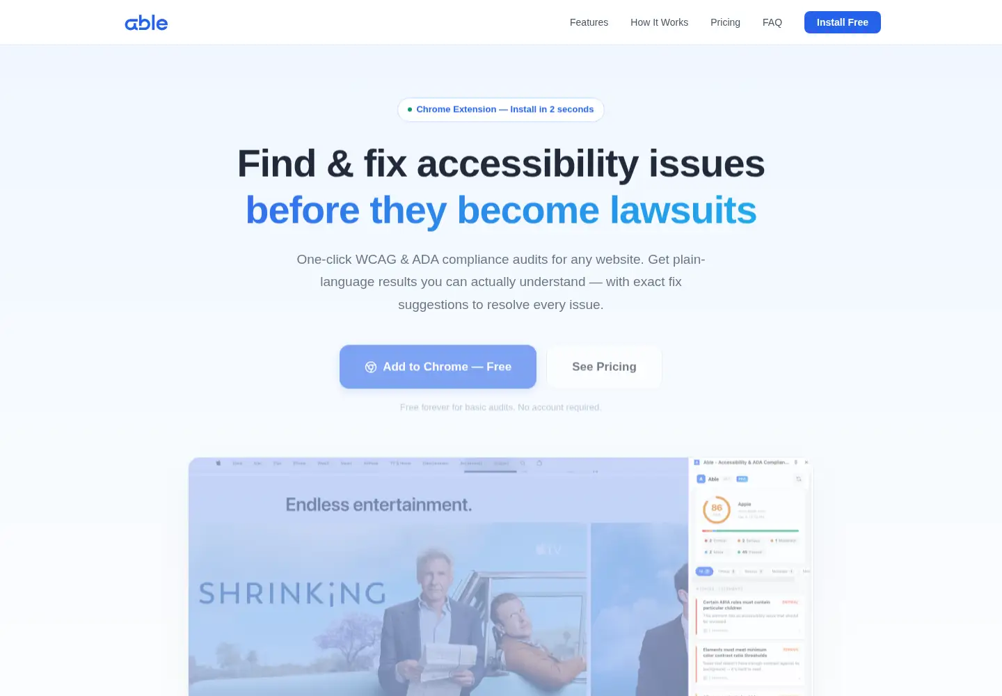 Captured homepage of ablext.app in the current scan