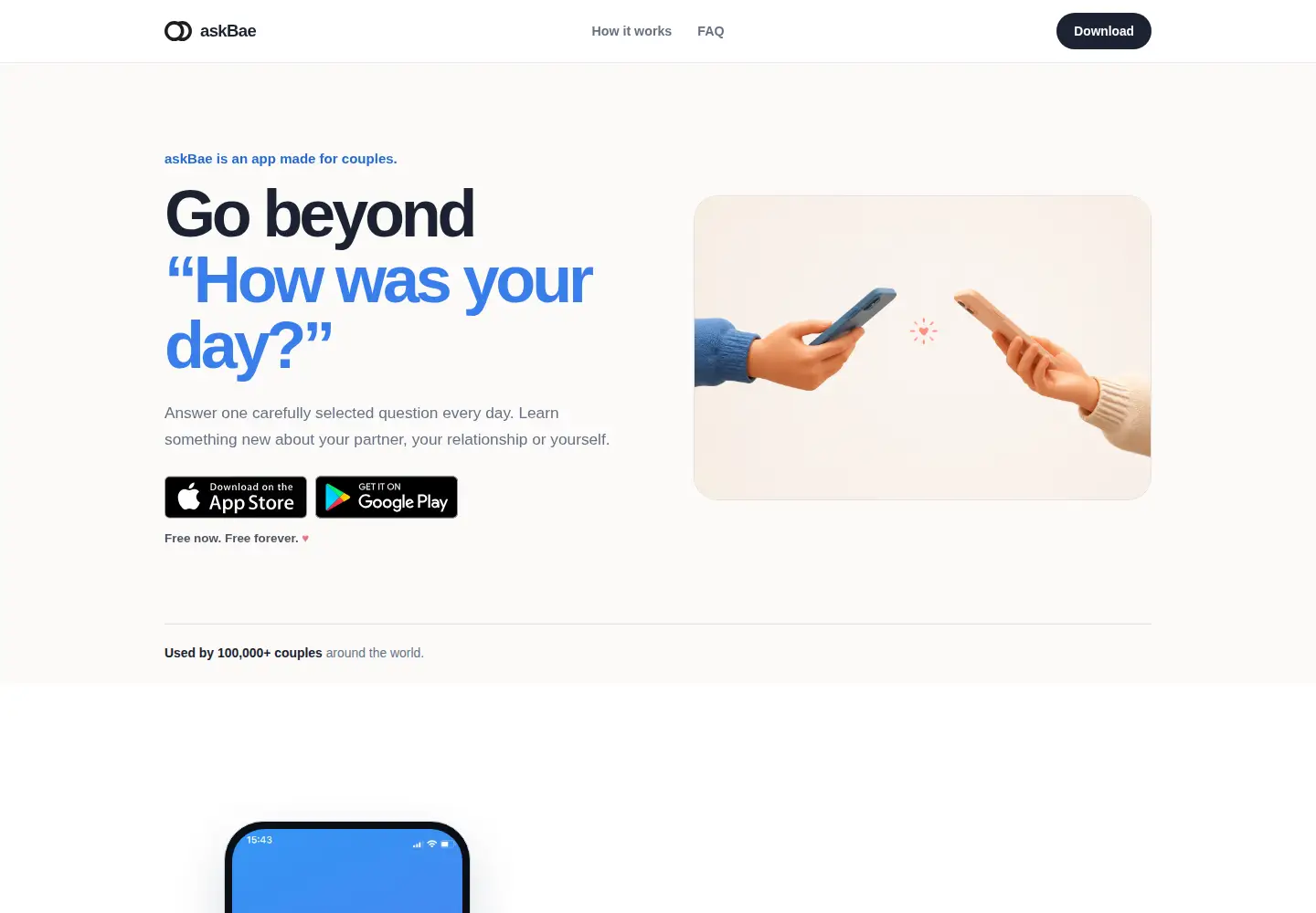 Screenshot of askbae.app