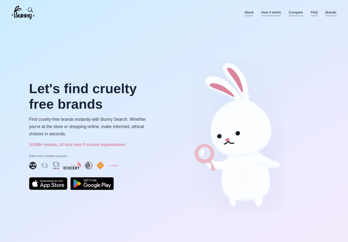 Screenshot of bunnysearch.app