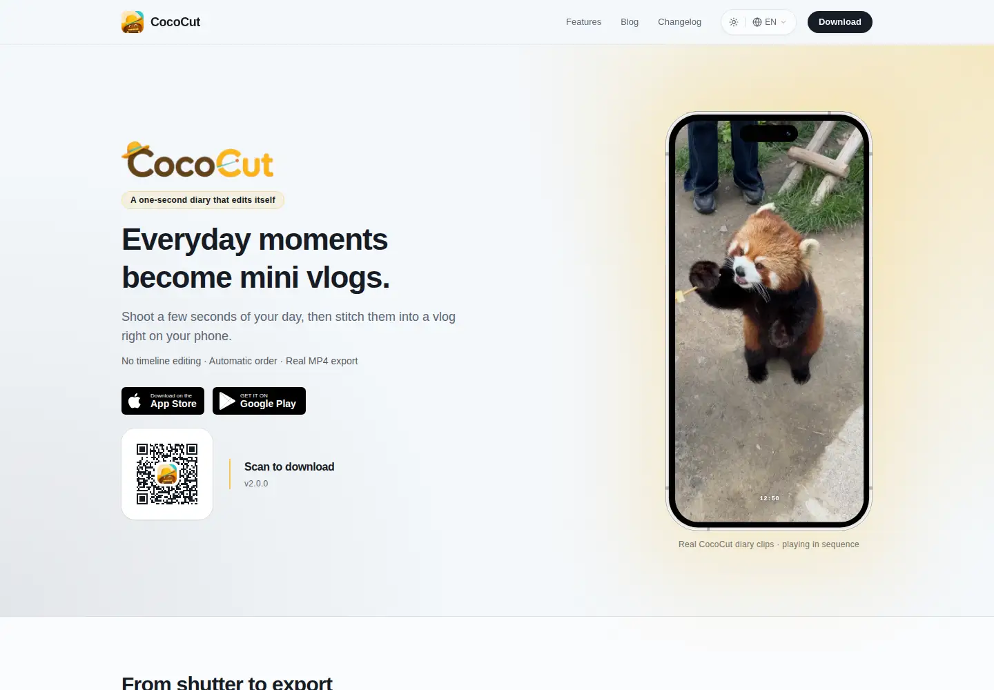Captured homepage of cococut.app in the current scan