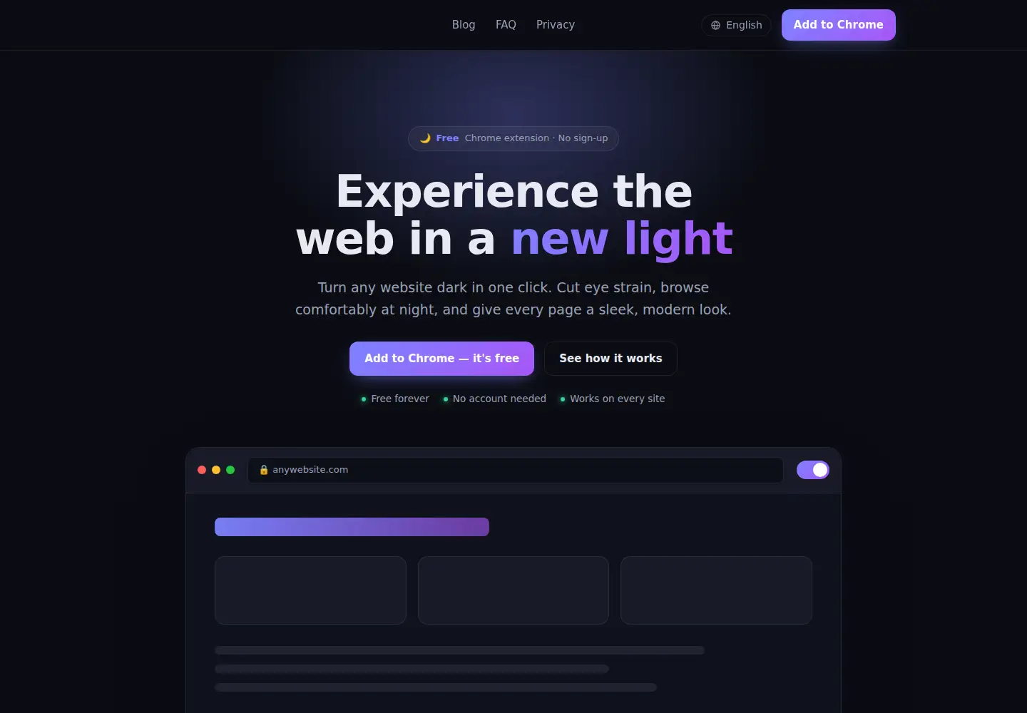 Screenshot of darktheme.app